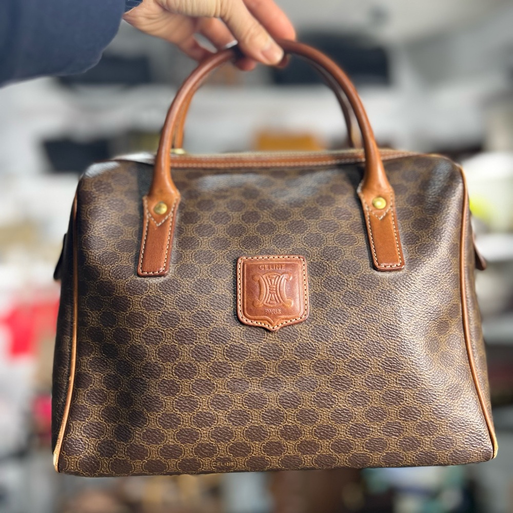 Vintage Celine Macadam Boston Bag (minor corner exposure)